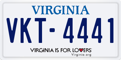 VA license plate VKT4441