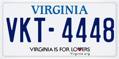 VA license plate VKT4448