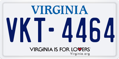 VA license plate VKT4464