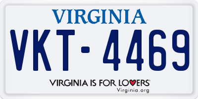 VA license plate VKT4469