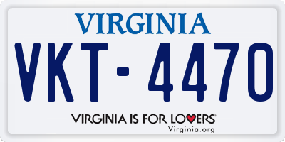 VA license plate VKT4470