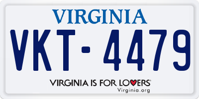 VA license plate VKT4479