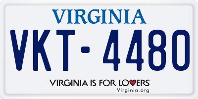 VA license plate VKT4480