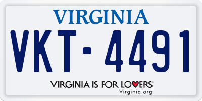 VA license plate VKT4491