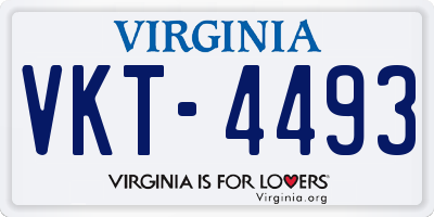 VA license plate VKT4493