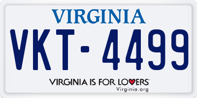 VA license plate VKT4499