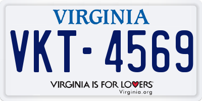 VA license plate VKT4569