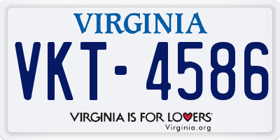 VA license plate VKT4586