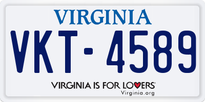VA license plate VKT4589