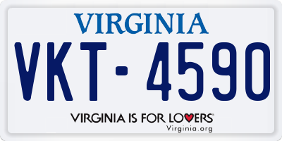 VA license plate VKT4590