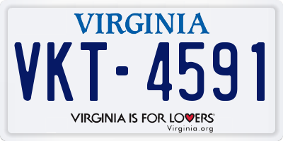 VA license plate VKT4591