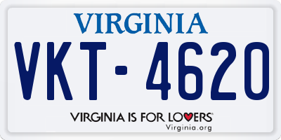 VA license plate VKT4620