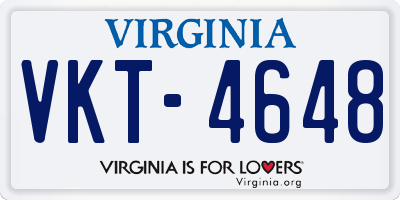 VA license plate VKT4648