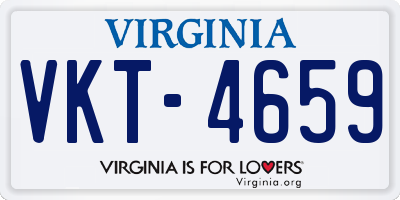 VA license plate VKT4659