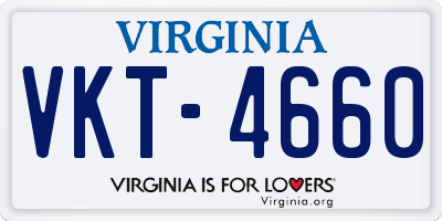VA license plate VKT4660