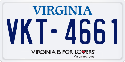 VA license plate VKT4661