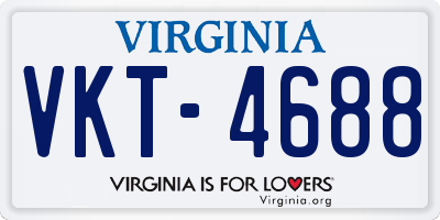VA license plate VKT4688