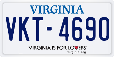 VA license plate VKT4690