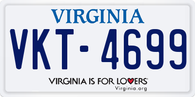 VA license plate VKT4699