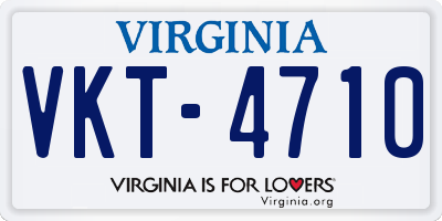 VA license plate VKT4710