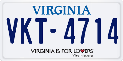 VA license plate VKT4714