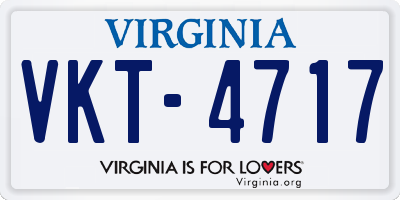 VA license plate VKT4717