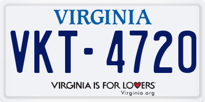 VA license plate VKT4720