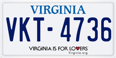 VA license plate VKT4736