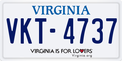 VA license plate VKT4737