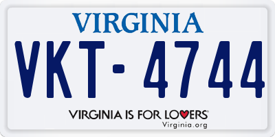 VA license plate VKT4744