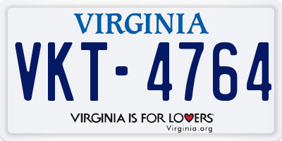 VA license plate VKT4764