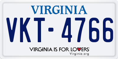 VA license plate VKT4766