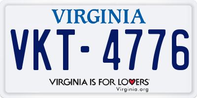 VA license plate VKT4776