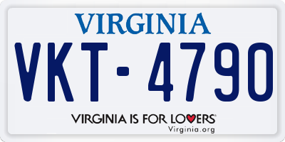 VA license plate VKT4790
