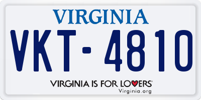 VA license plate VKT4810
