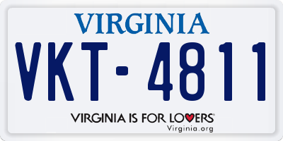 VA license plate VKT4811
