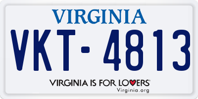 VA license plate VKT4813