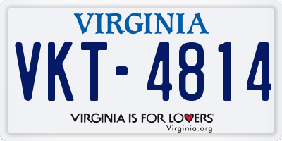 VA license plate VKT4814