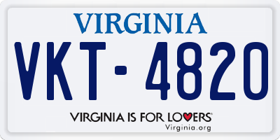 VA license plate VKT4820
