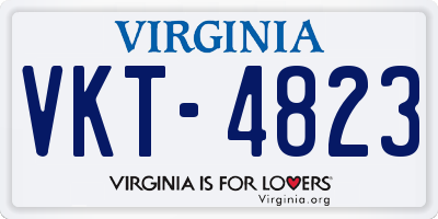 VA license plate VKT4823