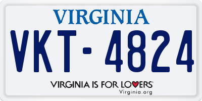 VA license plate VKT4824