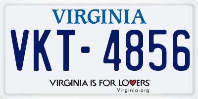 VA license plate VKT4856
