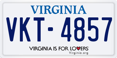 VA license plate VKT4857