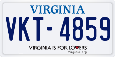 VA license plate VKT4859