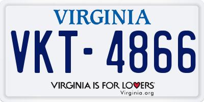 VA license plate VKT4866