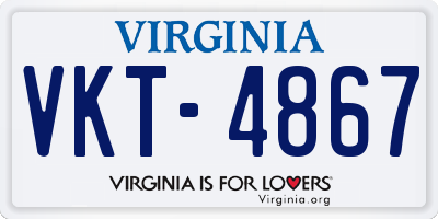 VA license plate VKT4867