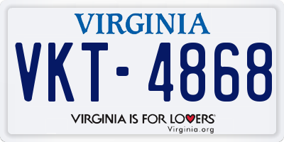 VA license plate VKT4868