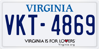 VA license plate VKT4869