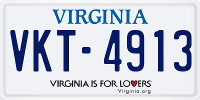 VA license plate VKT4913