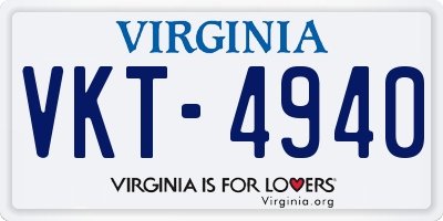 VA license plate VKT4940